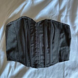 Gray Corset Top